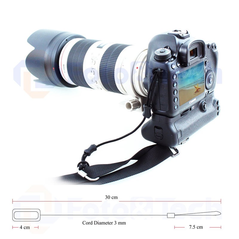 Foto&Tech Safety Camera Strap Tether Leash Fits any Sling Up to 1.5 Inch Wide with Durable Stainless Steel Carabiner and High Strength Cord - Image 5